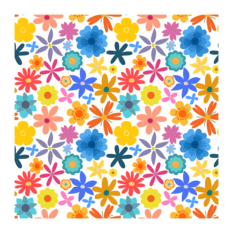Transfer Paper - Colorful Flowers – Clay Craze Studio